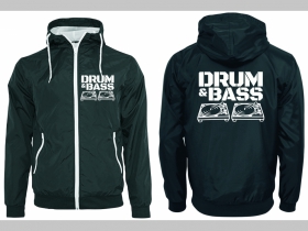 Drum and Bass šuštiaková bunda čierna materiál povrch:100% nylon, podšívka: 100% polyester, pohodlná,vode a vetru odolná